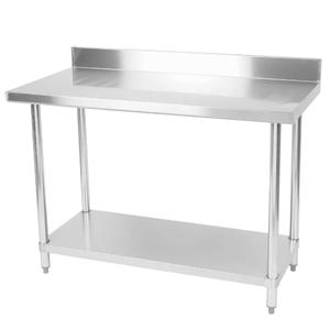 Falcon Food Service 48inx24in Stainless Steel Work Table with 2in Backsplash - WT-2448-BS 