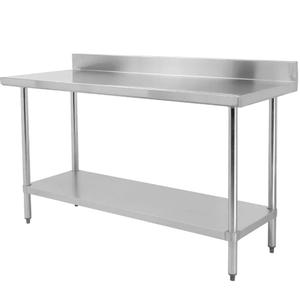 Falcon Food Service 60inx24in Stainless Steel Work Table with 2in Backsplash - WT-2460-BS 