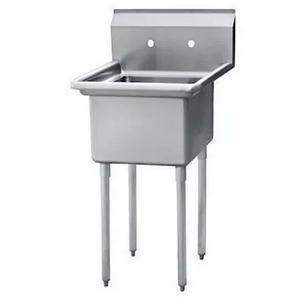 Falcon Food Service 24in x 24in (1) Compartment Stainless Steel Commercial Sink - E1C-24X24-0E 