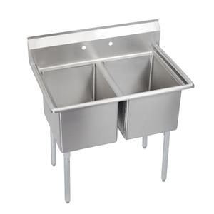 Falcon Food Service 10in x 14in (2) Compartment Stainless Steel Commercial Sink - E2C-10X14-0 