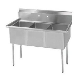 Falcon Food Service 10" x 14" (3) Compartment Stainless Steel Commercial Sink - E3C-10X14-0