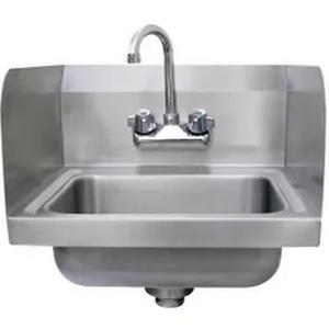 Falcon Food Service 12in Wide 20 Gauge Stainless Steel Hand Sink with Faucet - HS-12-SS 
