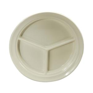 Oneida Cream White Buffalo 8.75in 3 Comp Porcelain Plate - 1dz - F9010000137 