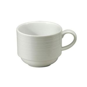 Oneida Botticelli Bright White 9 oz Stackable Porcelain Cup - 3 Doz - R4570000531