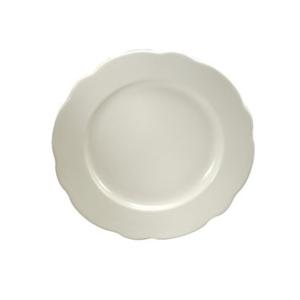 Oneida Caprice Cream White 10.5" Wide Rim Porcelain Plate - 1 Doz - F1560000151