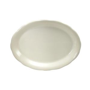Oneida Buffalo Cream White 12.625" x 9.5" Porcelain Oval Platter - F1560000368