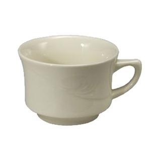 Oneida Espree Cream White 7.5 oz Porcelain Lotus Cup - 3 Doz - F1040000520