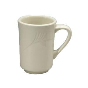 Oneida Espree Cream White 8 oz. Twice Fired Coffee Mug - 3 Doz - F1040000560