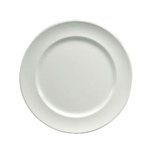 Oneida Cromwell Warm White 11.13" Wide Rim Porcelain Plate - 1 Doz - W6030000155