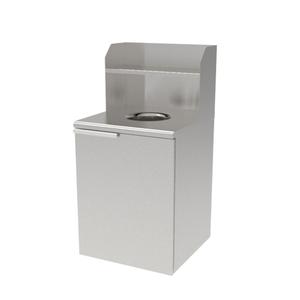 GSW USA 32 Gallon Stainless Steel Indoor Waste Receptacle - S-WRA32