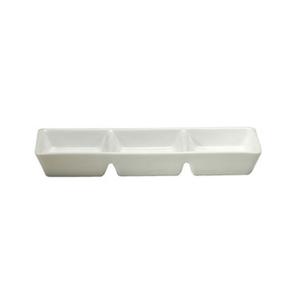 Oneida Fusion Bright White 3-Compartment Porcelain Dish - 3Dz - R4020000945