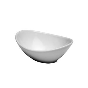 Oneida Fusion Bright White 9.5 oz Porcelain Oval Bowl - 3 Doz - R4020000754