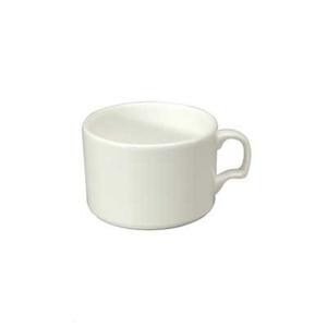 Oneida Gemini Warm White 8 oz Stackable Porcelain Cup - 3 Doz - F1130000530