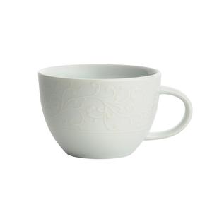 Oneida Ivy Flourish Bright White 6.75 oz Porcelain Tea Cup - 3 Doz - L5803050511