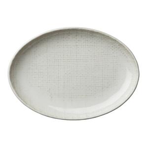 Oneida Knit White Body 4" Diameter Porcelain Oval Plate - 4 Doz - L6800000321