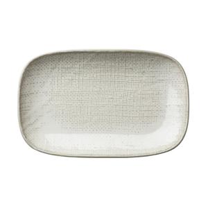 Oneida Knit White Body 10.5" Rectangular Porcelain Plate - 2 Doz - L6800000348