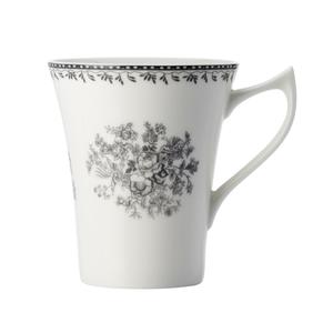 Oneida Lancaster Garden Warm White 13 oz Porcelain Mug - 3 Doz - L6703068560