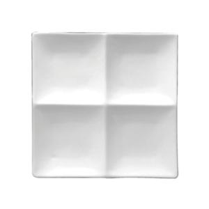 Oneida Buffalo Bright White 4-Compartment Porcelain Dish Bowl - 1dz - F8010000946 