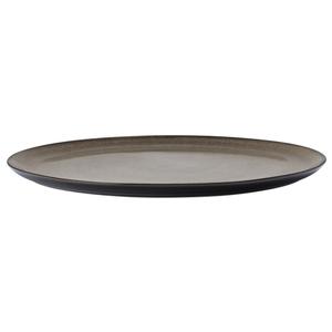 Oneida Rustic Chestnut Porcelain 12.5" Two-Tone Pizza Plate - 1 Doz - L6753059898