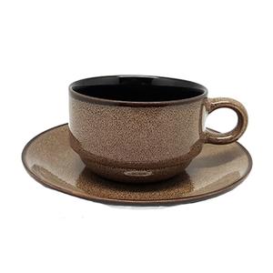 Oneida Rustic Chestnut Porcelain 4.75" Espresso Saucer - 4 Doz - L6753059505
