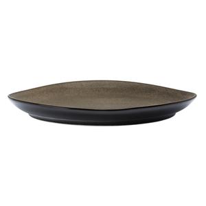 Oneida Rustic Chestnut 11.25" Two-Tone Porcelain Plate - 1 Doz - L6753059157P