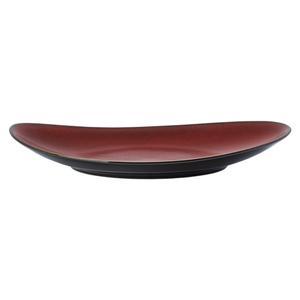 Oneida Rustic Crimson 9" Two-Tone Porcelain Oval Plate - 2 Doz - L6753074342