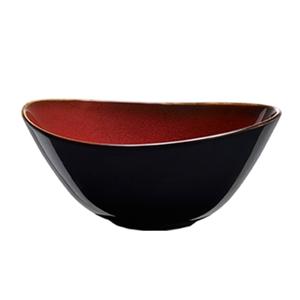 Oneida Rustic Crimson 14 oz Two-Tone Porcelain Soup Bowl - 3 Doz - L6753074762