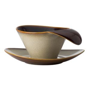 Oneida Rustic Sama 7 oz Two-Tone Porcelain Teacup - 2 Doz - L6753066529