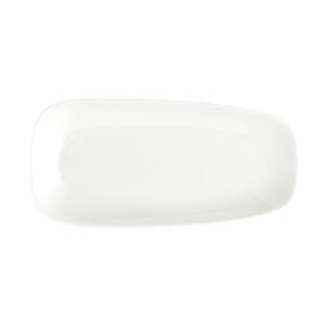 Oneida Luzerne Stage Warm White 9.5" x 4" Porcelain Square Platter - L5750000342