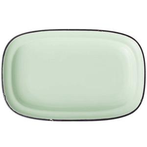Oneida Luzerne Tin Tin Green 10" x 6" Porcelain Rectangular Platter - L2104009350