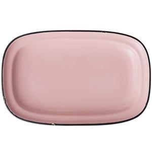Oneida Luzerne Tin Tin Pink 10" x 6" Porcelain Rectangular Platter - L2101003350