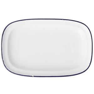 Oneida Luzerne Tin Tin White/Blue 10" x 6" Porcelain Platter - L2105008350
