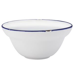 Oneida Luzerne Tin Tin White/Blue 12 oz. Porcelain Soup Bowl- 1 Doz - L2105008797