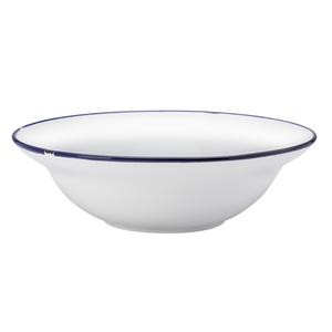 Oneida Luzerne Tin Tin White/Blue 18 oz. Porcelain Entrée Bowl - L2105008740