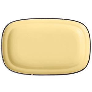 Oneida Luzerne Tin Tin Yellow 10"x6" Porcelain Rectangular Platter - L2103006350
