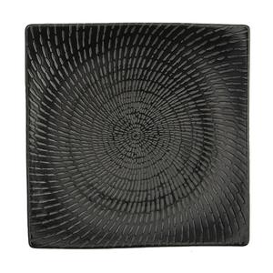 Oneida Luzerne Urban Black 7" x 7" Porcelain Square Plate - 2 Doz - L6250000123S