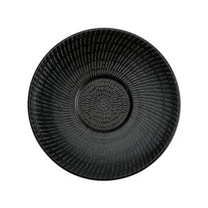Oneida Luzerne Urban Black 5.875" Porcelain Saucer - 4 Doz - L6250000500
