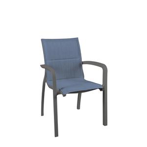 Grosfillex Sunset Comfort Blue Outdoor Stacking Armchair - 16 Per Set - UT009288 