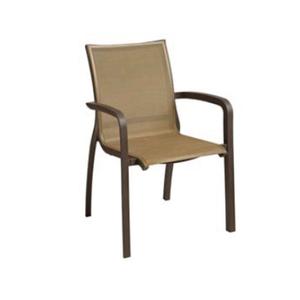 Grosfillex Sunset Cognac Outdoor Stacking Armchair - 16 Per Set - UT646599 
