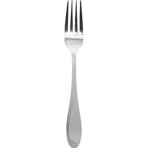 International Tableware, Inc Wave 8.375" Stainless Steel Dinner Fork - 1 Doz - WAV-221