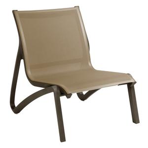 Grosfillex Sunset Cognac Outdoor Stacking Lounge Chair - 4 Per Set - US001599 
