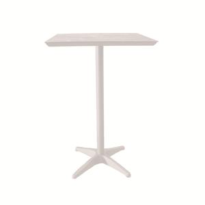 Grosfillex Sunset White 28"x28" Laminate Outdoor Bar Height Table - U3402096