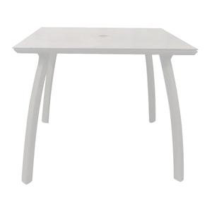 Grosfillex Sunset White 36in x 36in Laminate Outdoor Dinner Table - S6602096 