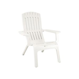 Grosfillex Westport Adirondack White Outdoor Stacking Chair -14 Per Set - US444004 