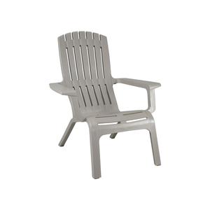 Grosfillex Westport Adirondack Barn Gray Outdoor Stacking Chair - US444766 