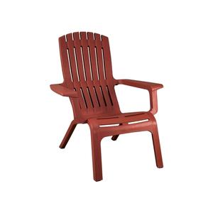 Grosfillex Westport Adirondack Barn Red Outdoor Stacking Chair - US444748 