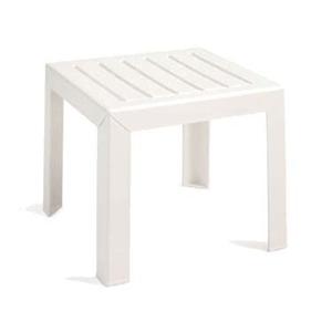 Grosfillex Bahia White Resin Outdoor 16in x 16in Low Table - CT052004 