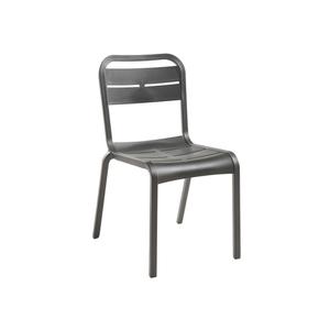 Grosfillex Vogue Charcoal Indoor/Outdoor Stacking Chair - 4 Per Set - UT011002 