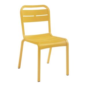 Grosfillex Vogue Yellow Indoor/Outdoor Stacking Chair - 4 Per Set - UT011737 