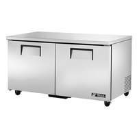True 15.5cuft Undercounter Refrigerator with 2 Stainless Doors - TUC-60-HC 